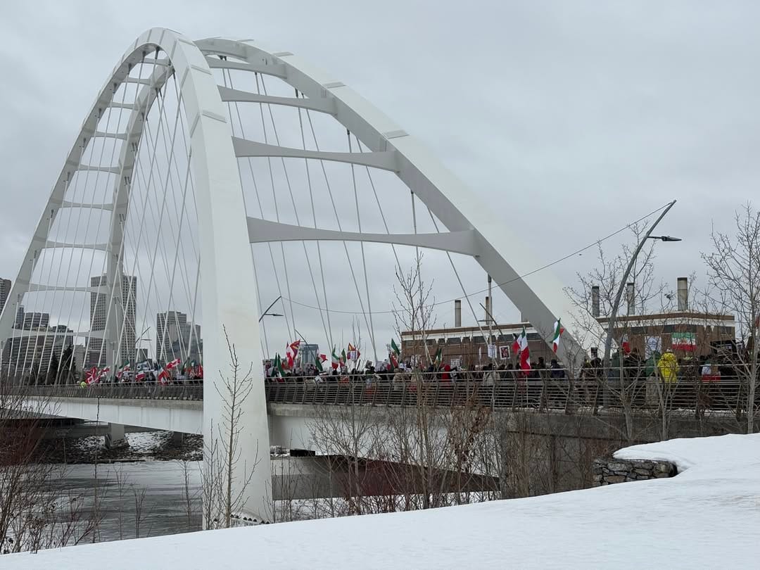 Real Iranian Protests in Alberta 2026 against the regime.