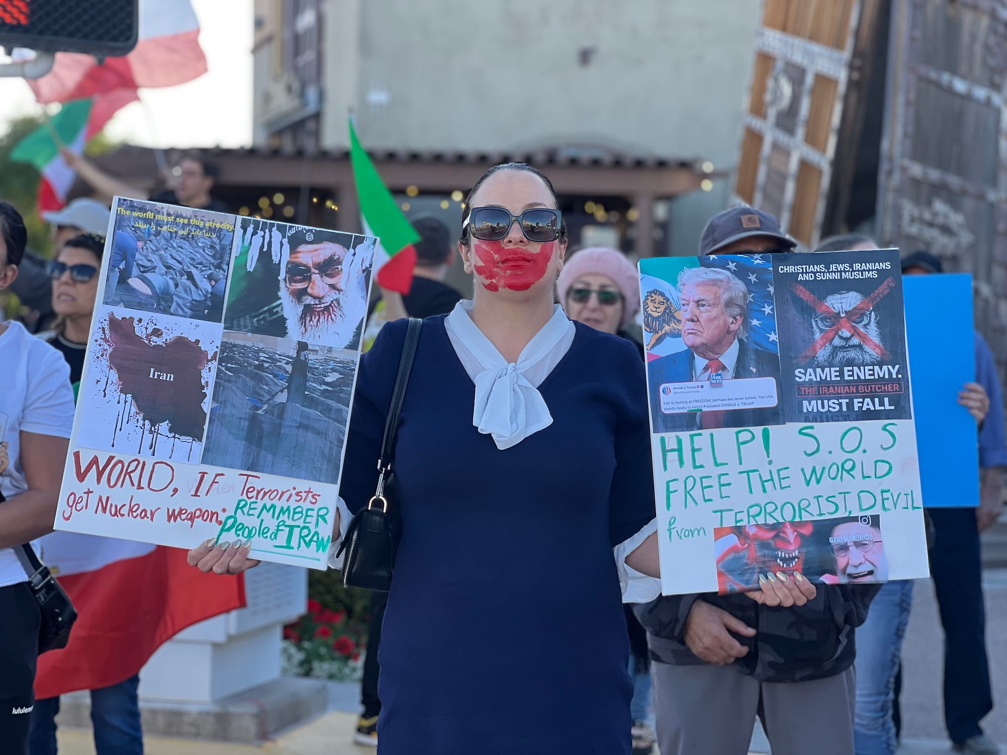 Real Iranian Protests in Arizona 2026 against the regime.