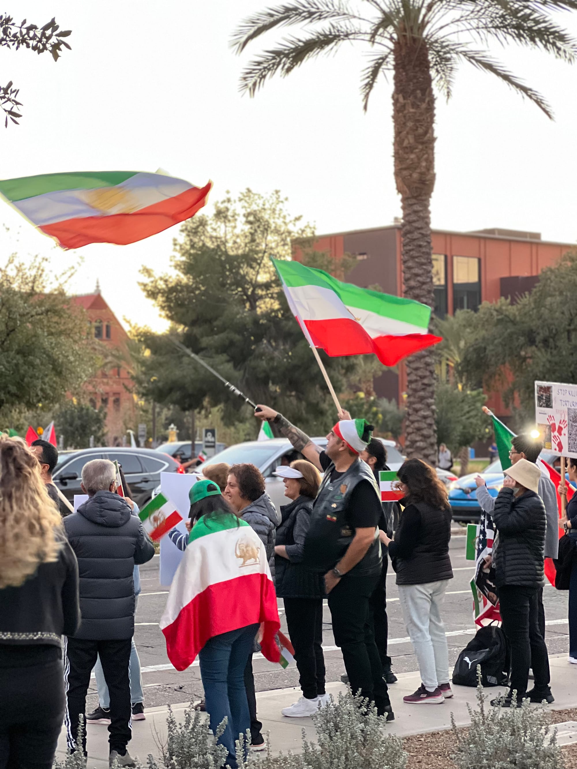 Real Iranian Protests in Arizona 2026 against the regime.