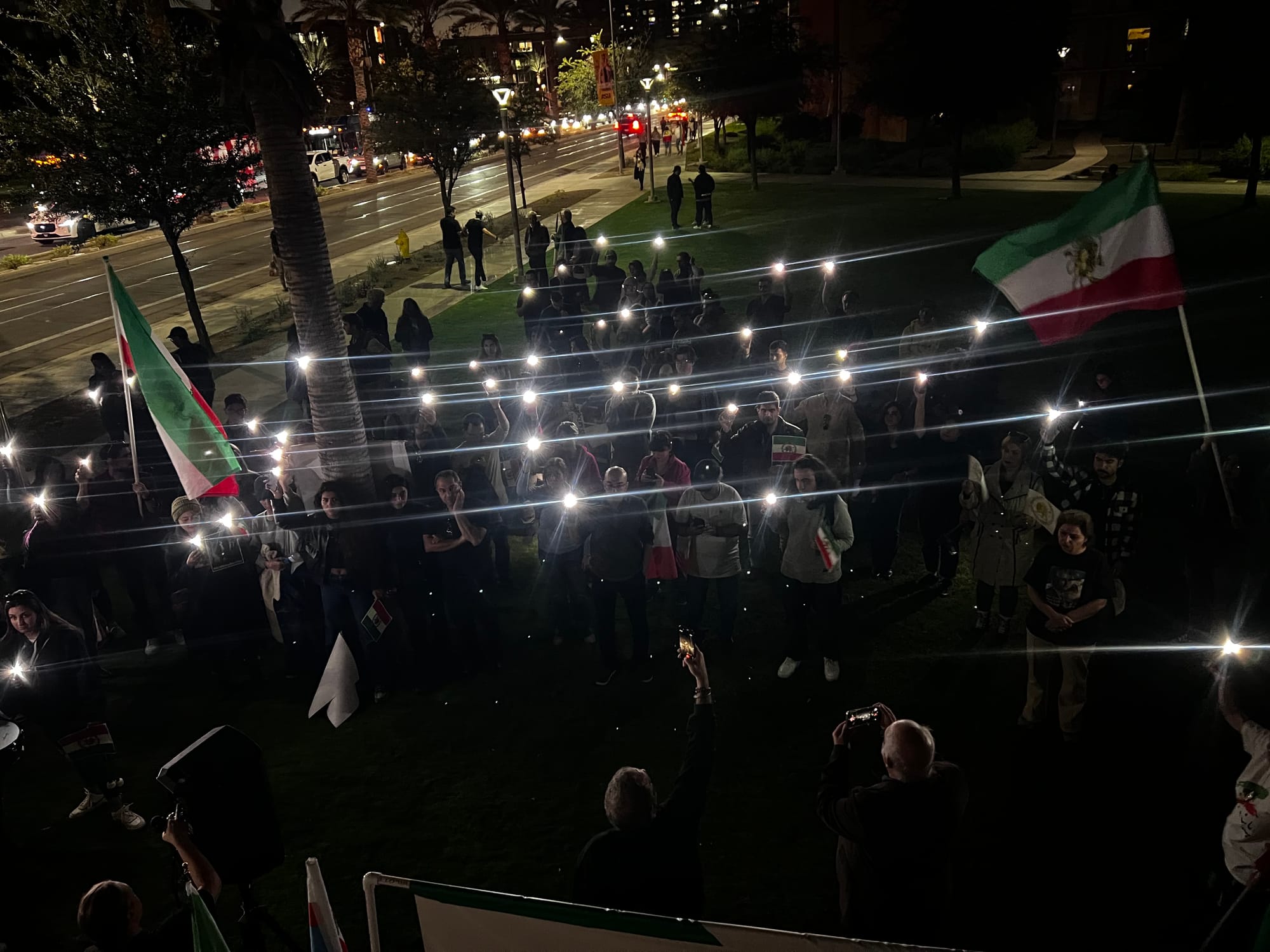 Real Iranian Protests in Arizona 2026 against the regime.
