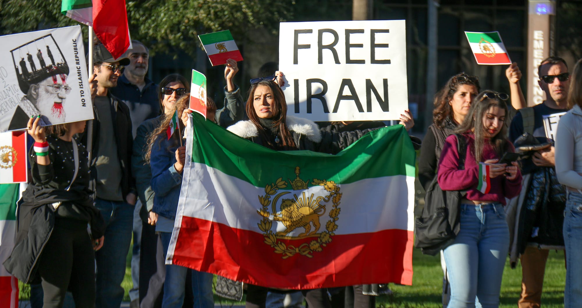 Real Iranian Protests in Arizona 2026 against the regime.