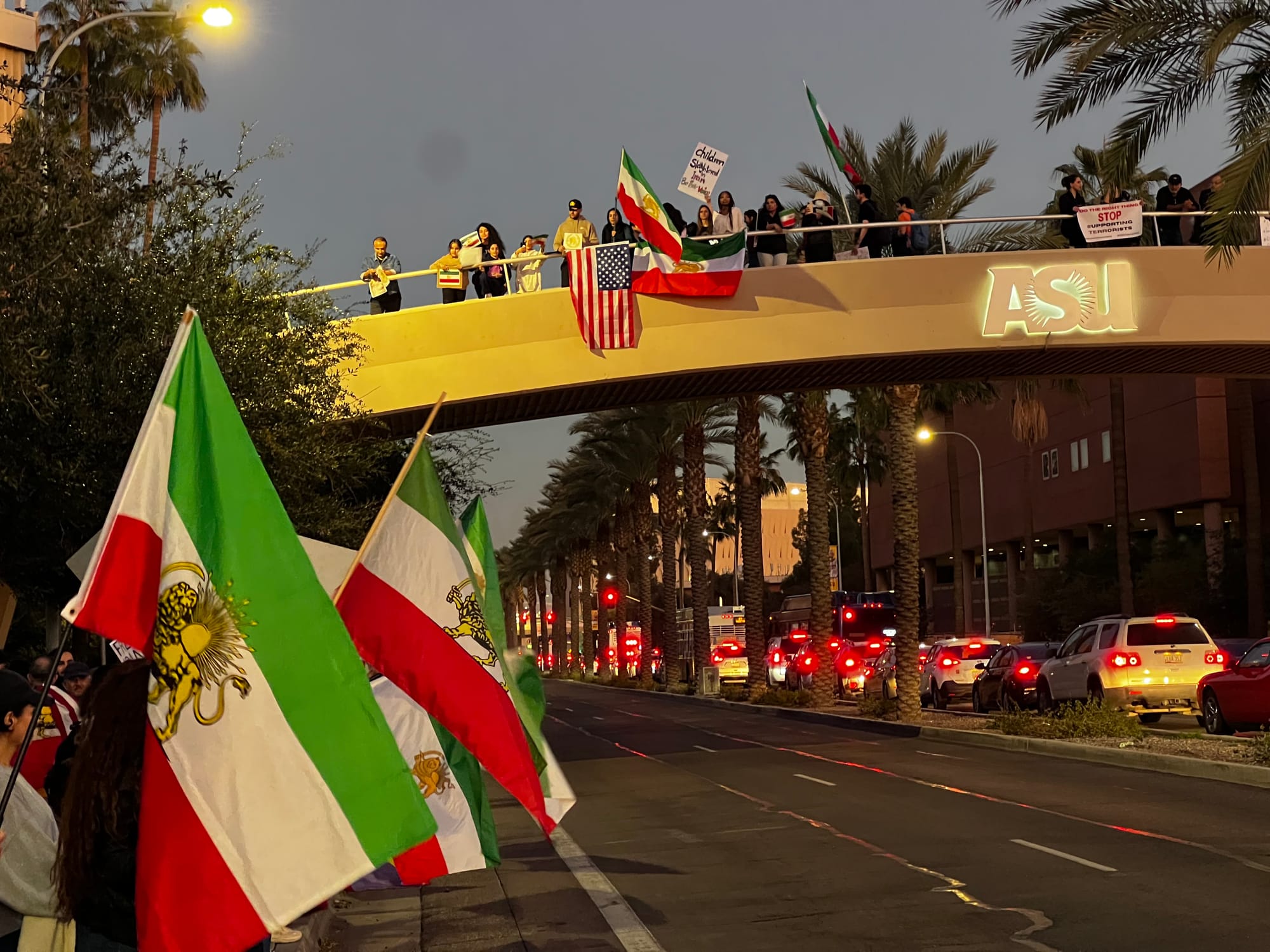 Real Iranian Protests in Arizona 2026 against the regime.