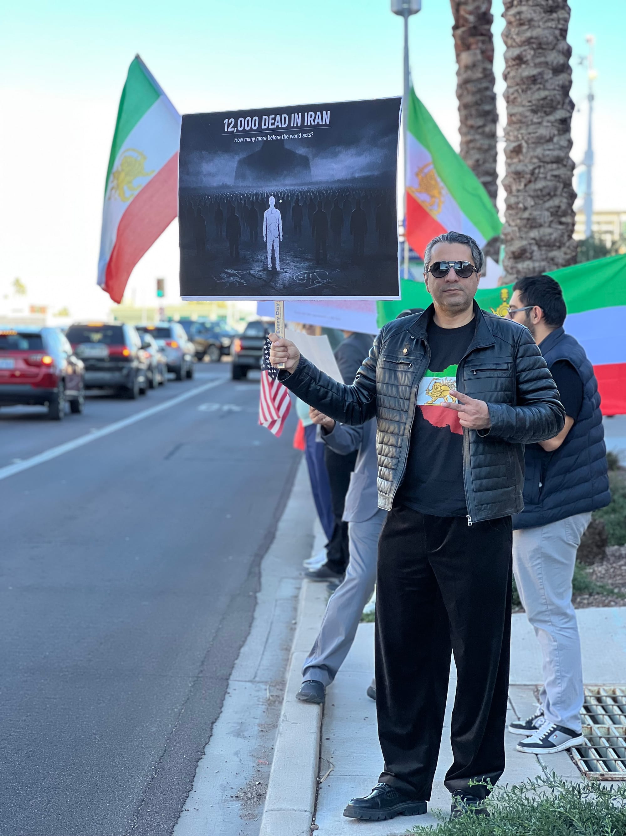 Real Iranian Protests in Arizona 2026 against the regime.