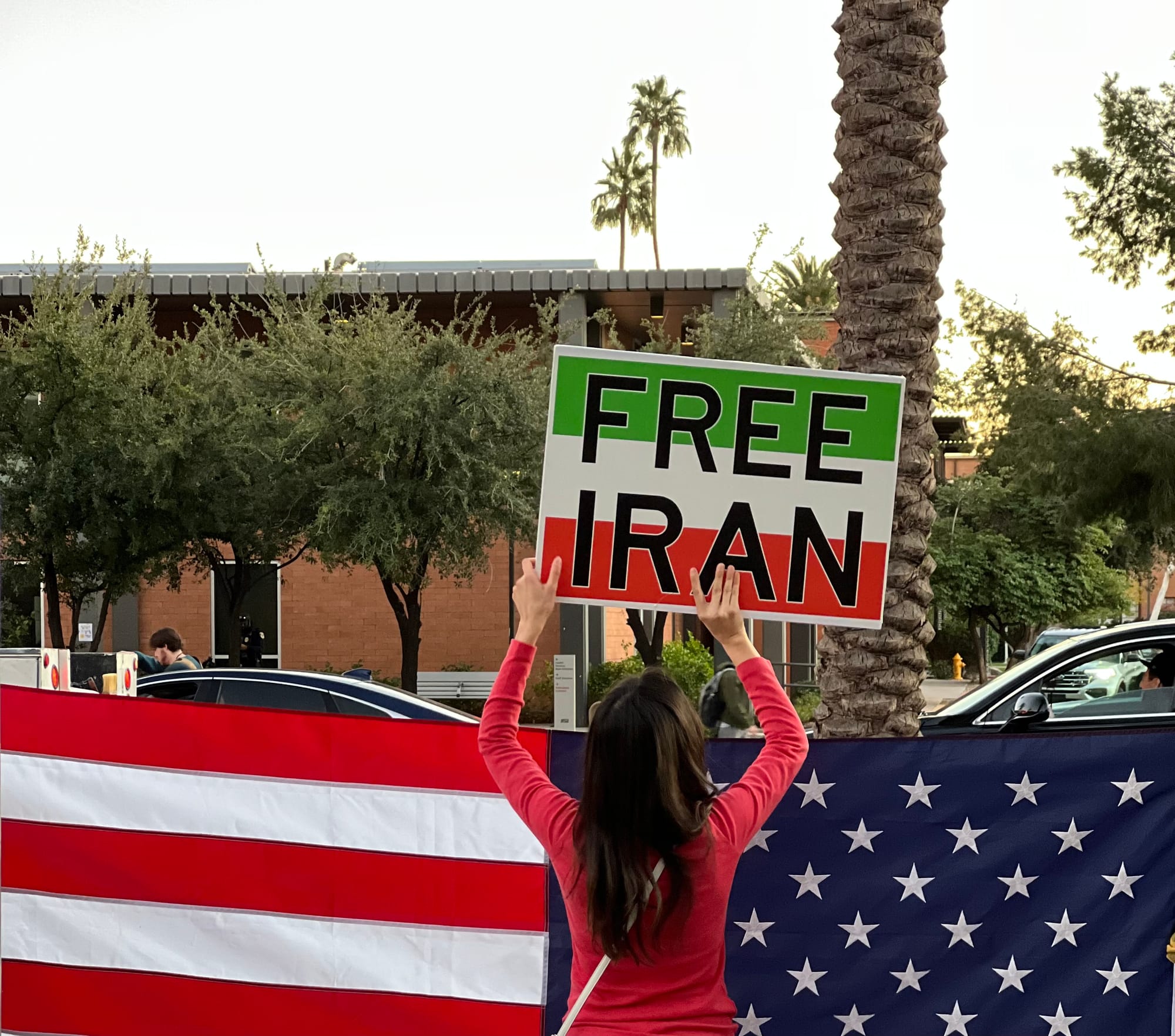 Real Iranian Protests in Arizona 2026 against the regime.