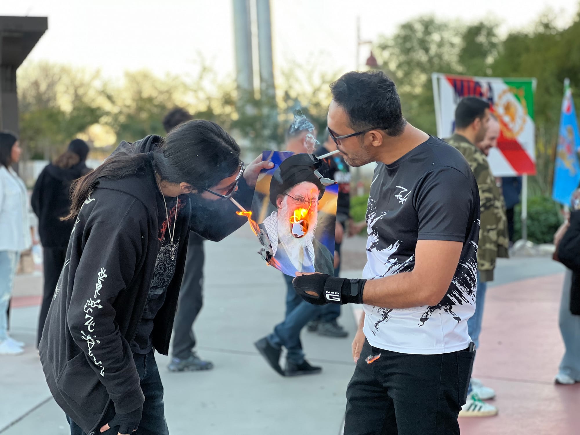 Real Iranian Protests in Arizona 2026 against the regime.