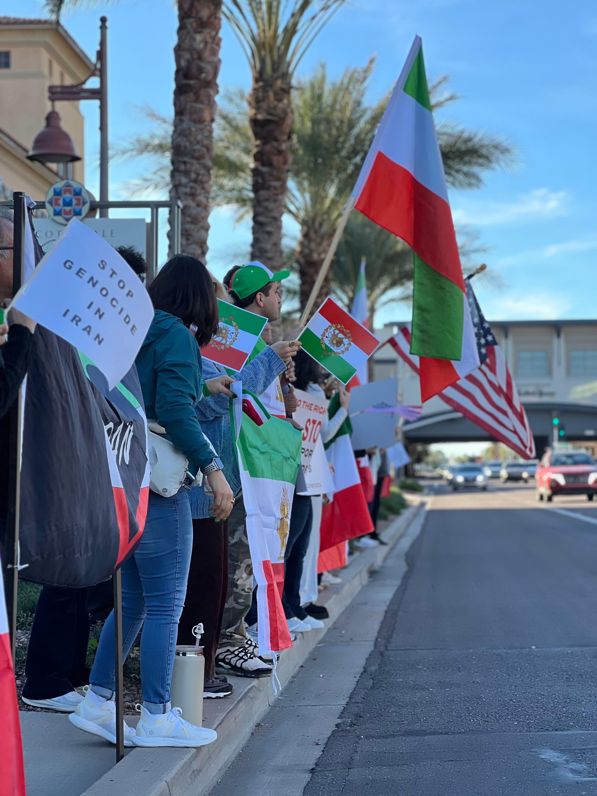 Real Iranian Protests in Arizona 2026 against the regime.