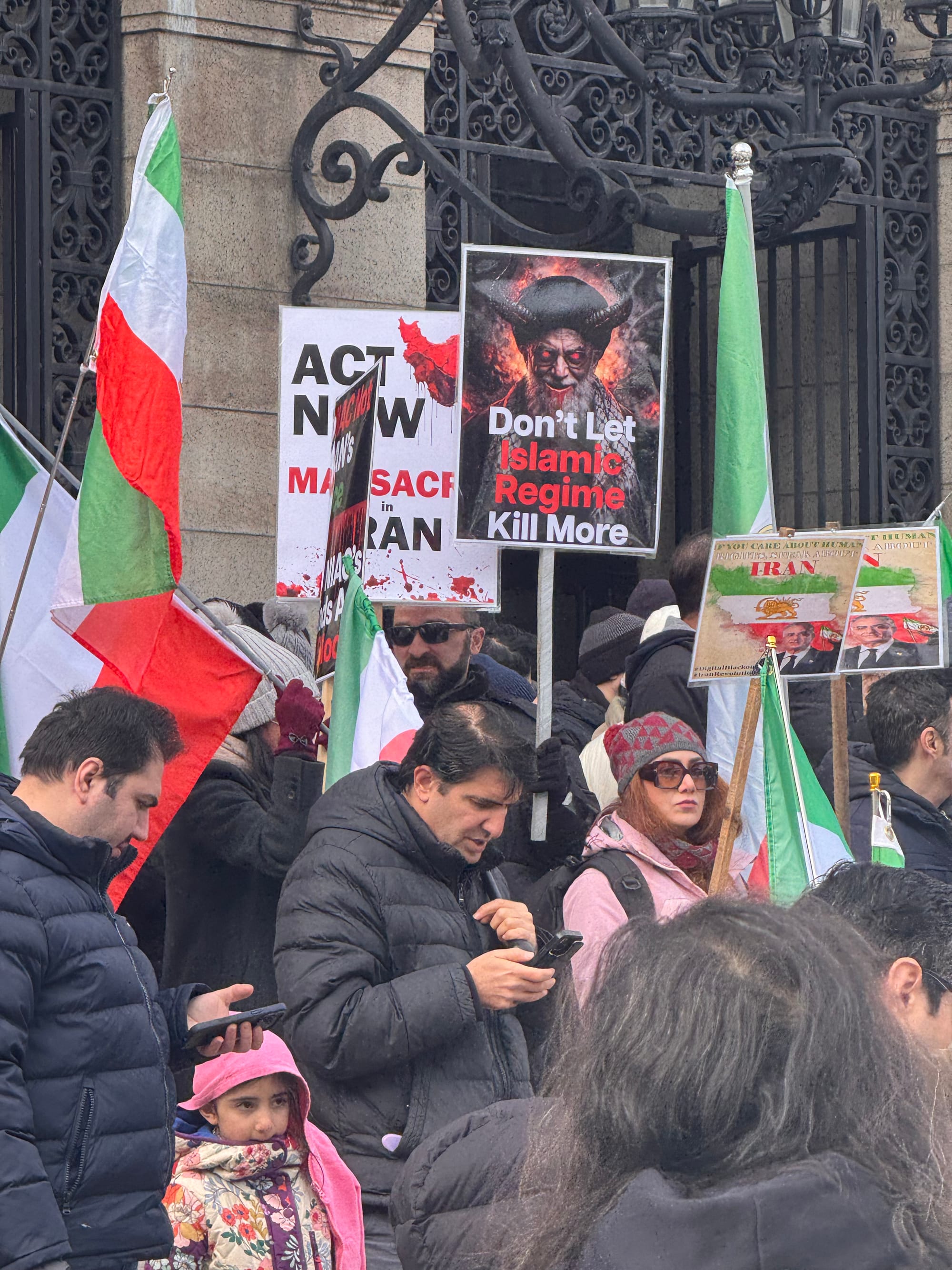 Real Iranian Protests in Boston 2026 against the regime.