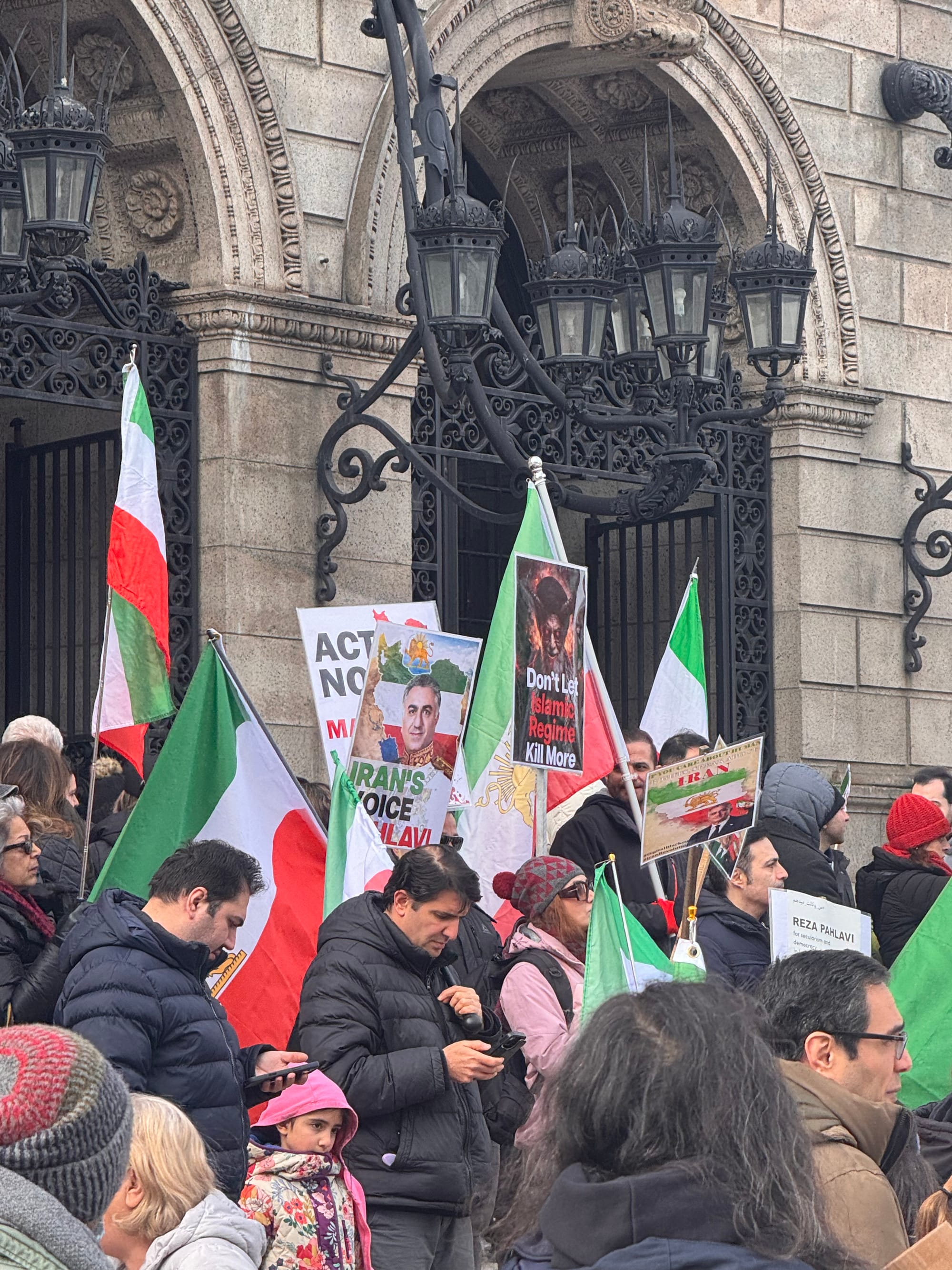 Real Iranian Protests in Boston 2026 against the regime.