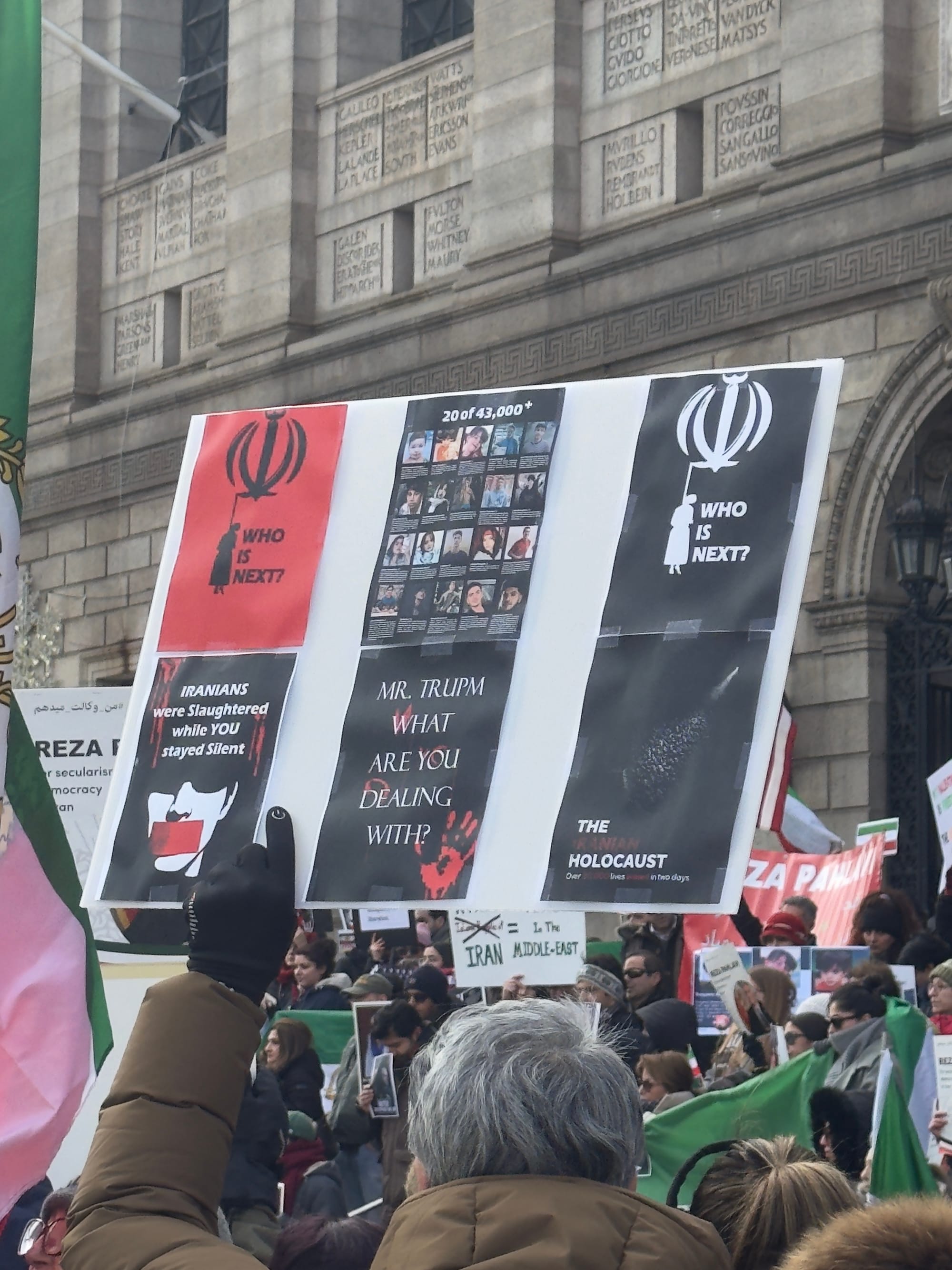 Real Iranian Protests in Boston 2026 against the regime.