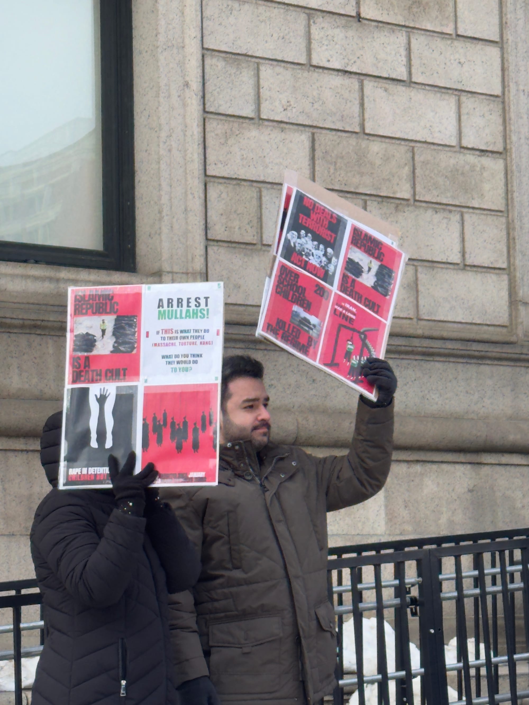 Real Iranian Protests in Boston 2026 against the regime.
