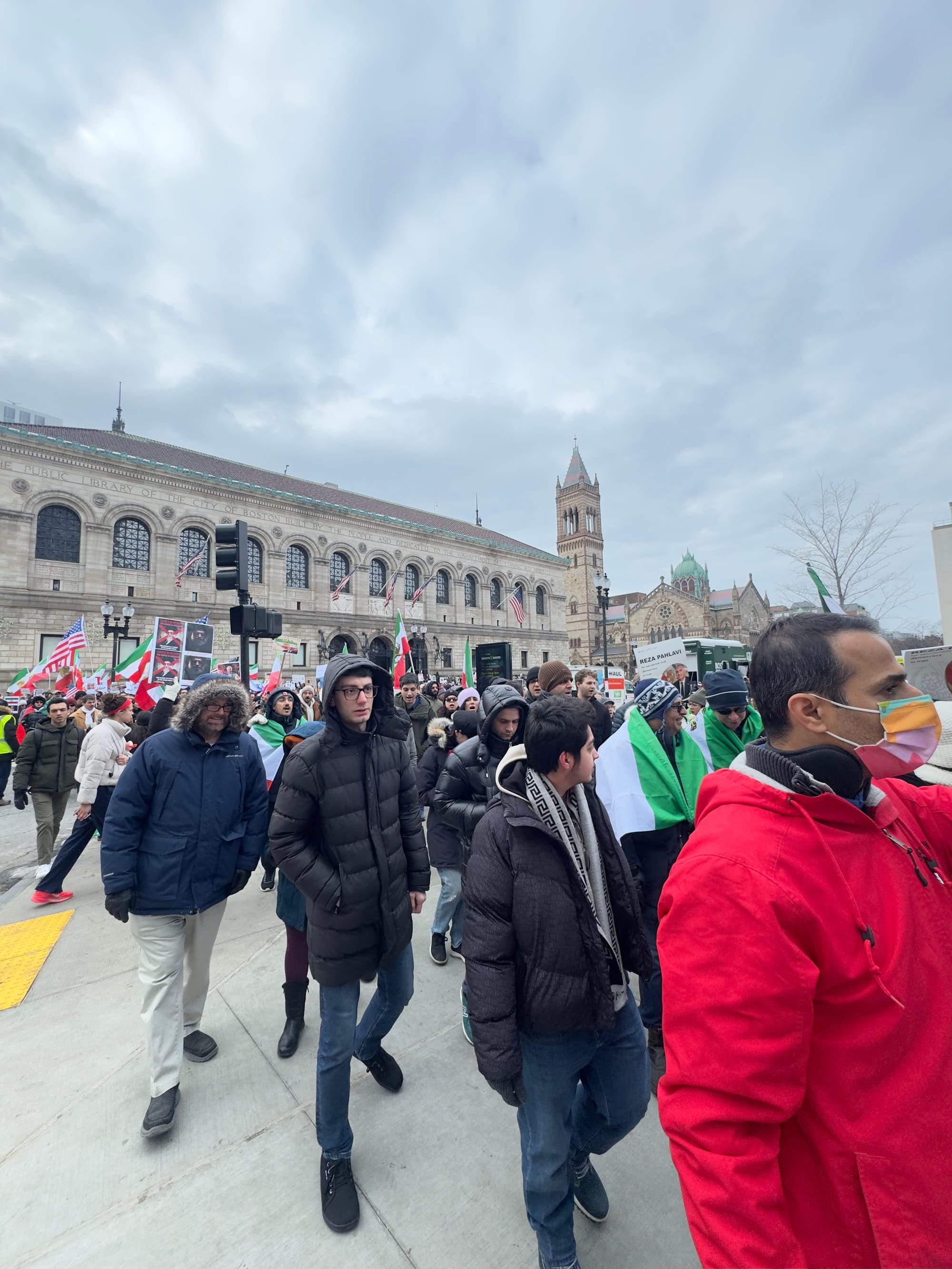 Real Iranian Protests in Boston 2026 against the regime.