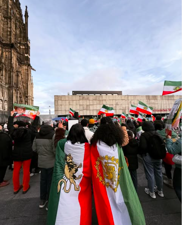 Real Iranian Protests in Germany 2026 against the regime.