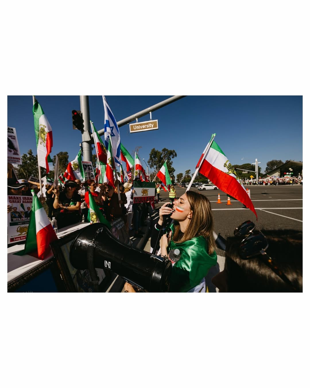 Real Iranian Protests in Irvine 2026 against the regime.