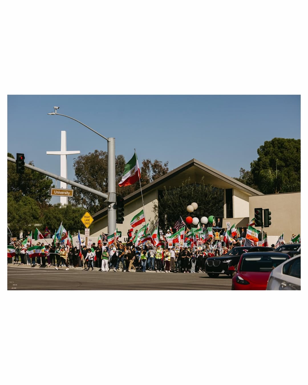 Real Iranian Protests in Irvine 2026 against the regime.