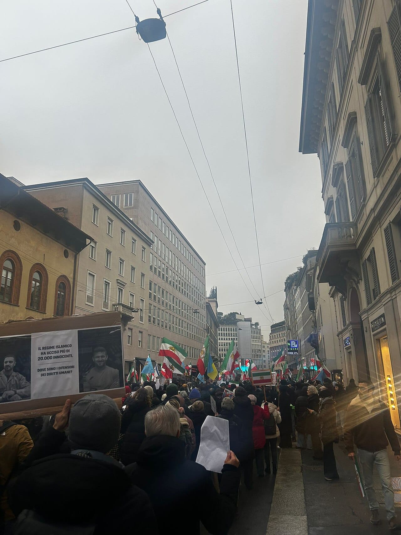 Real Iranian Protests in Italy 2026 against the regime.