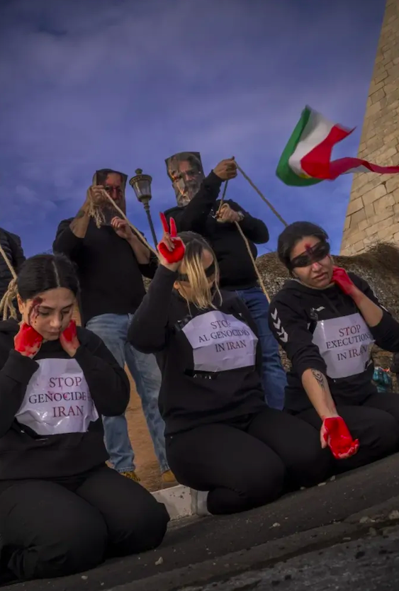 Real Iranian Protests in Italy 2026 against the regime.