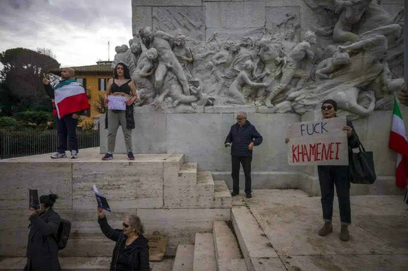 Real Iranian Protests in Italy 2026 against the regime.