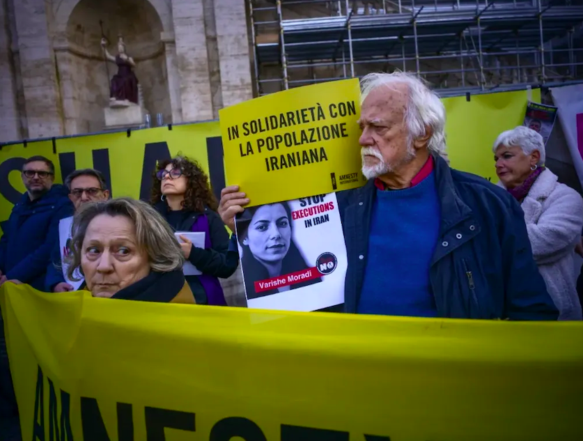 Real Iranian Protests in Italy 2026 against the regime.