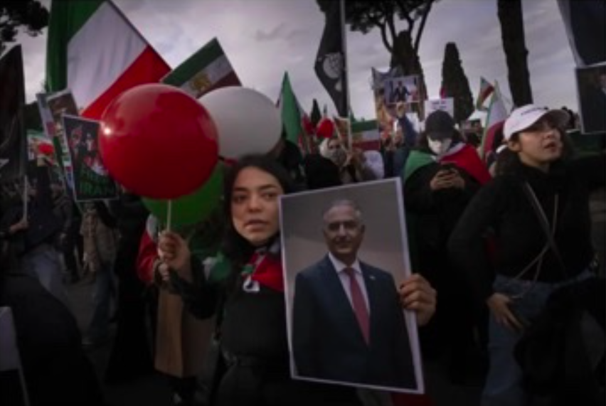 Real Iranian Protests in Italy 2026 against the regime.