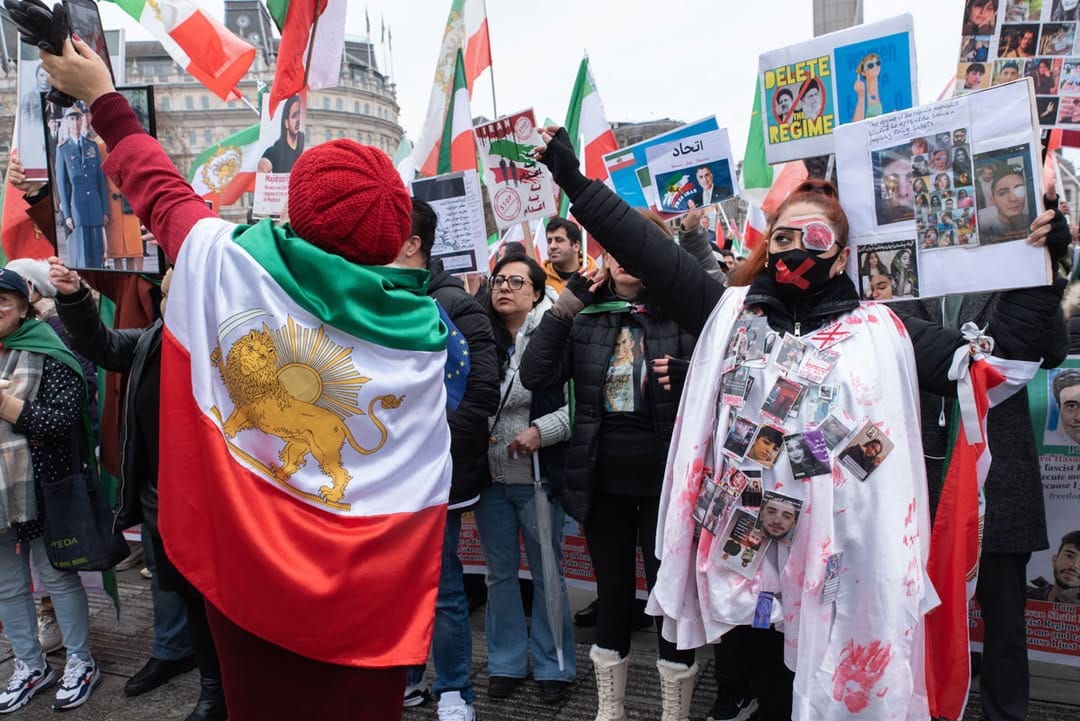 Real Iranian Protests in London 2026 against the regime.
