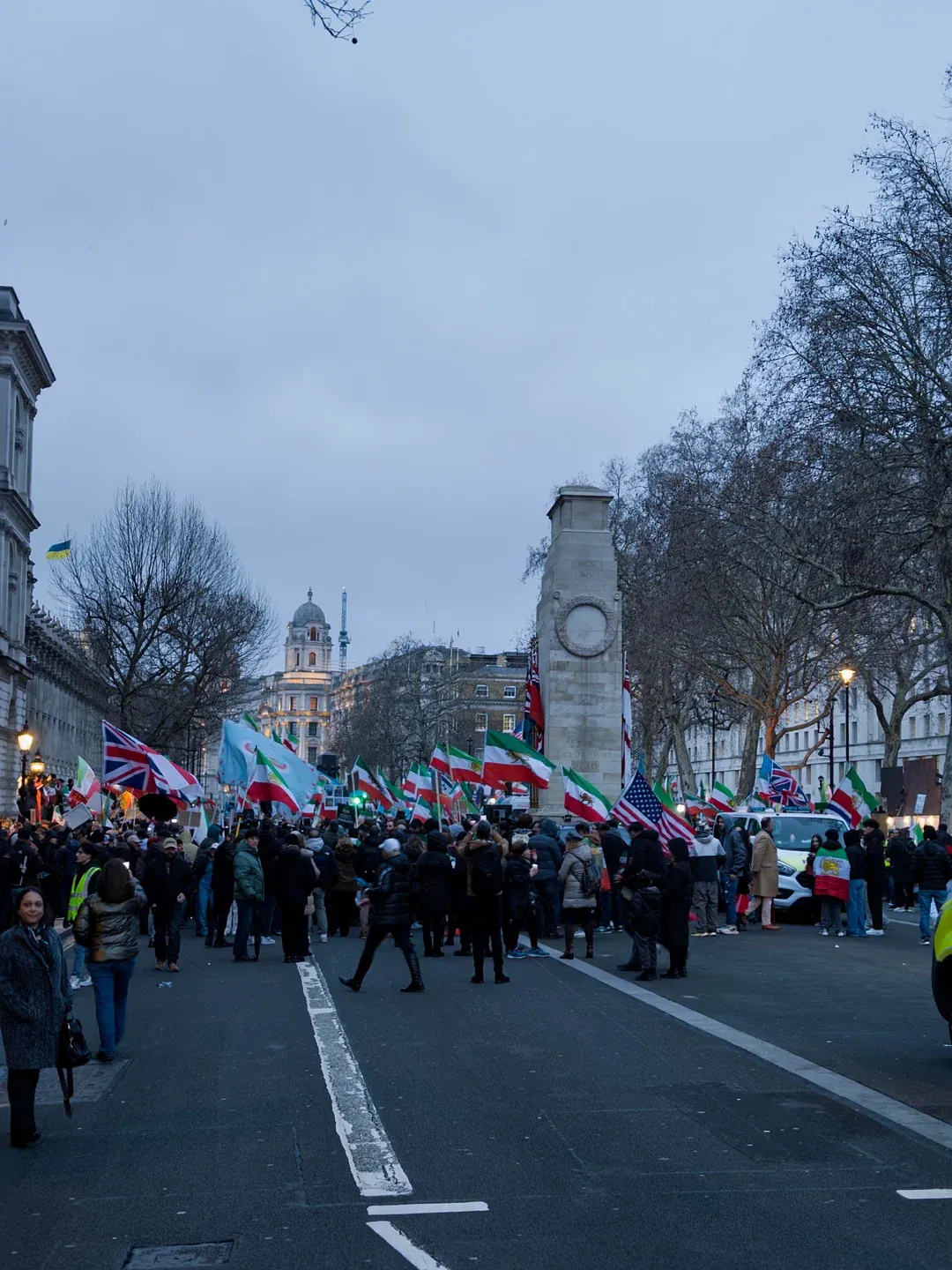 Real Iranian Protests in London 2026 against the regime.
