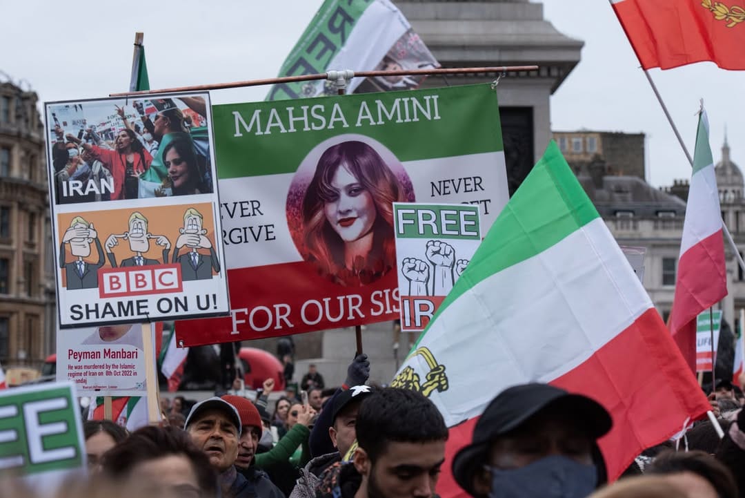 Real Iranian Protests in London 2026 against the regime.