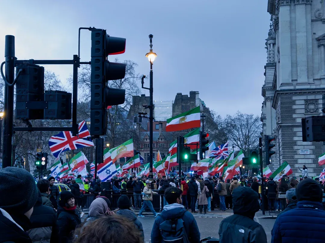 Real Iranian Protests in London 2026 against the regime.
