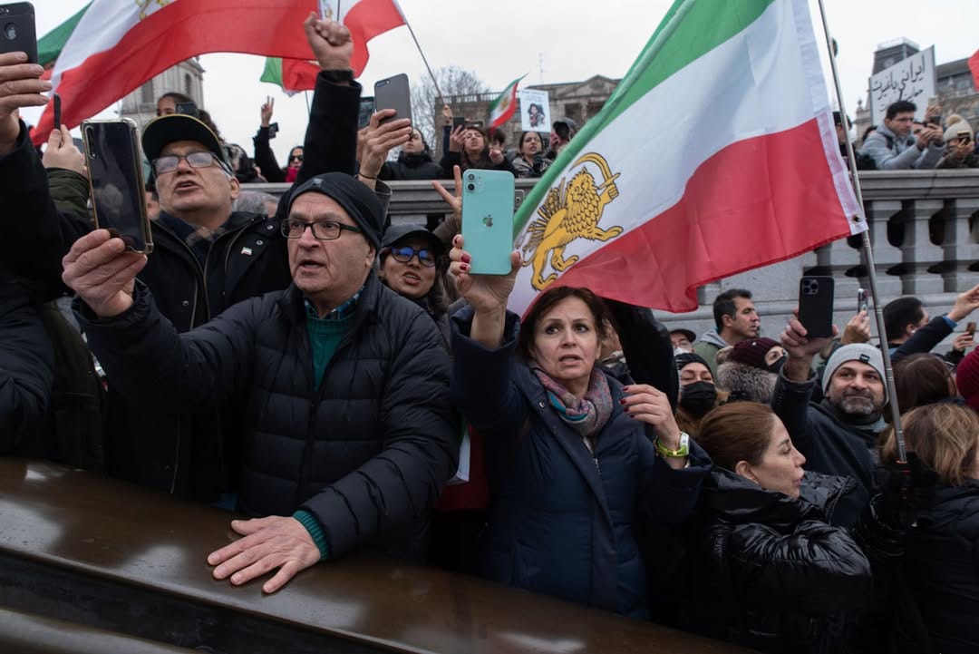 Real Iranian Protests in London 2026 against the regime.