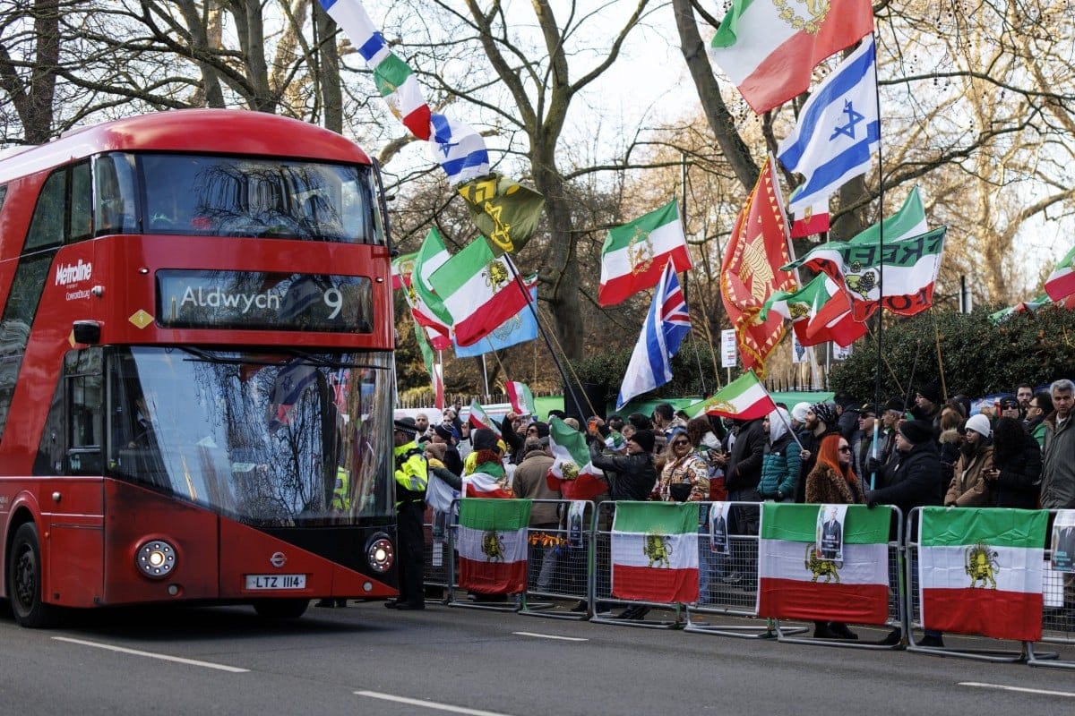 Real Iranian Protests in London 2026 against the regime.