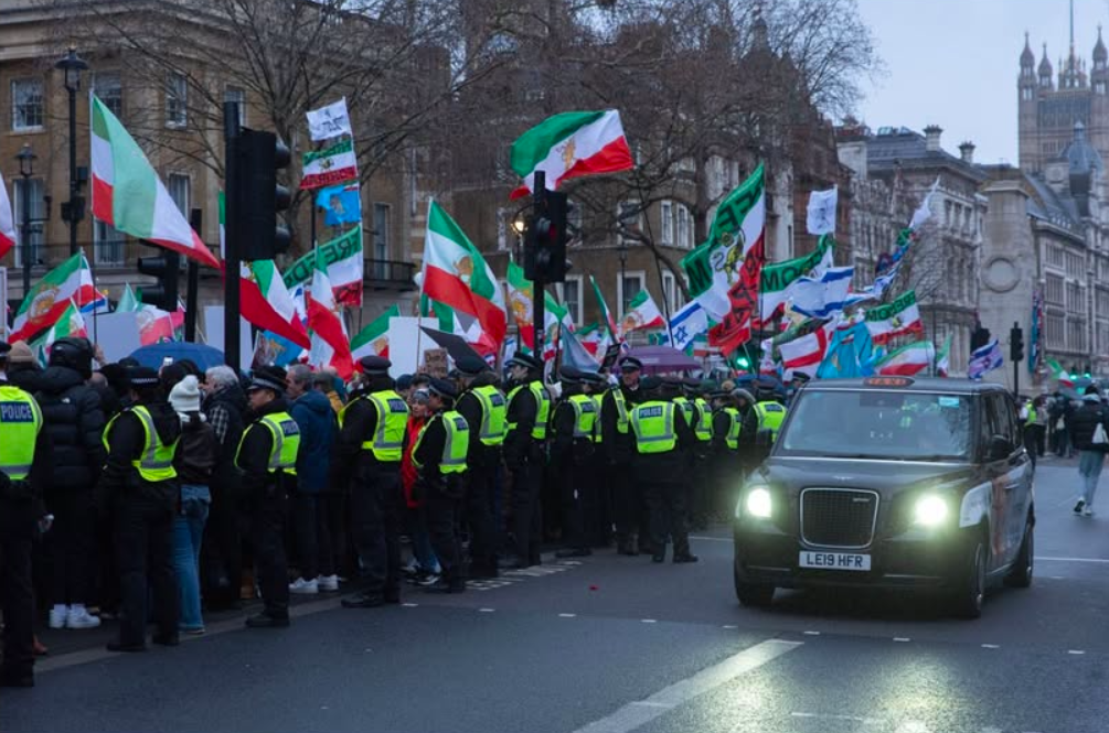 Real Iranian Protests in London 2026 against the regime.
