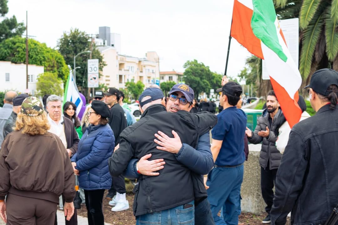 Real Iranian Protests in Los Angeles 2026 against the regime.