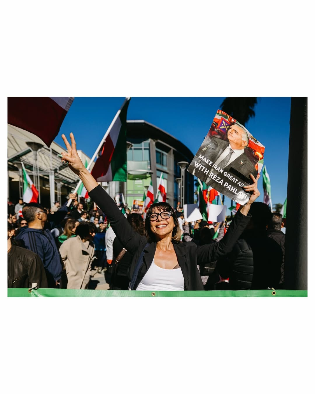 Real Iranian Protests in Los Angeles 2026 against the regime.