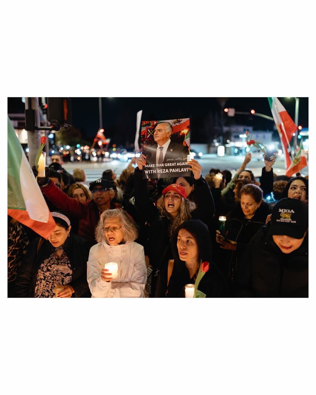 Real Iranian Protests in Los Angeles 2026 against the regime.
