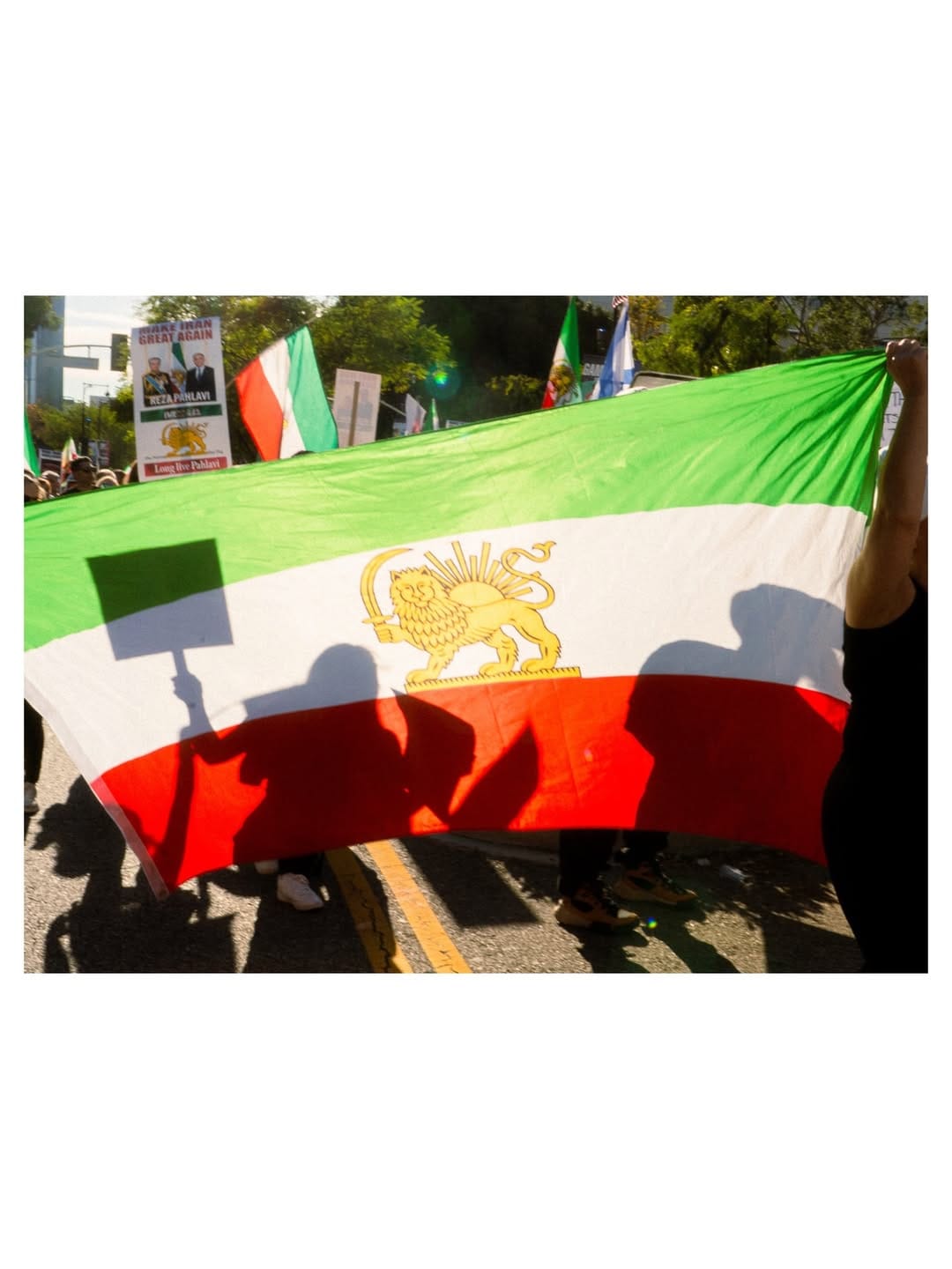 Real Iranian Protests in Los Angeles 2026 against the regime.