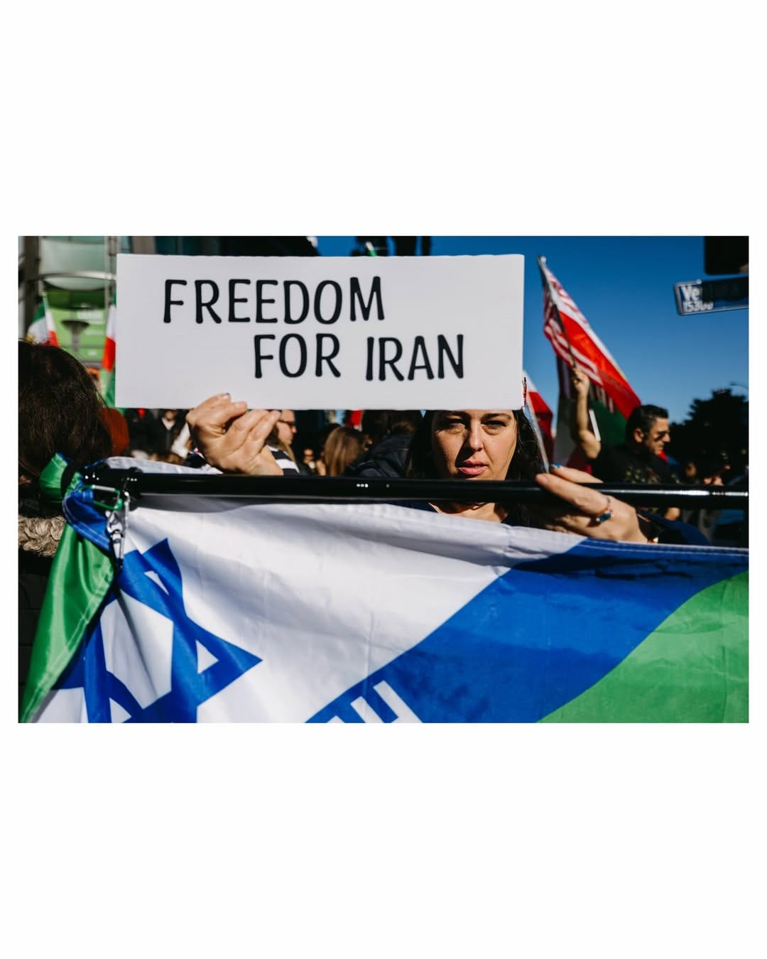 Real Iranian Protests in Los Angeles 2026 against the regime.