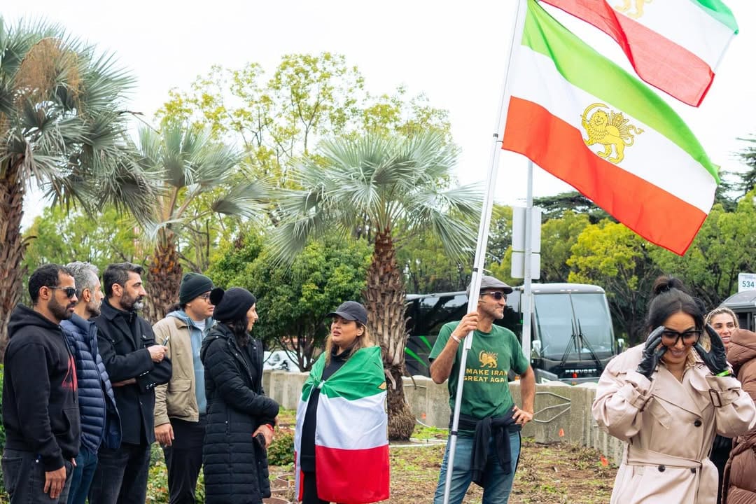 Real Iranian Protests in Los Angeles 2026 against the regime.