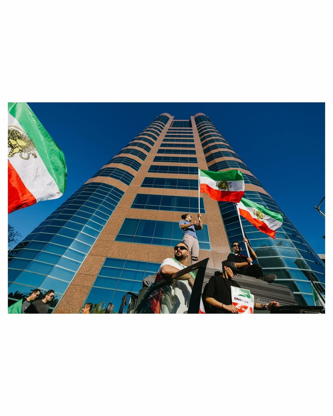 Real Iranian Protests in Los Angeles 2026 against the regime.