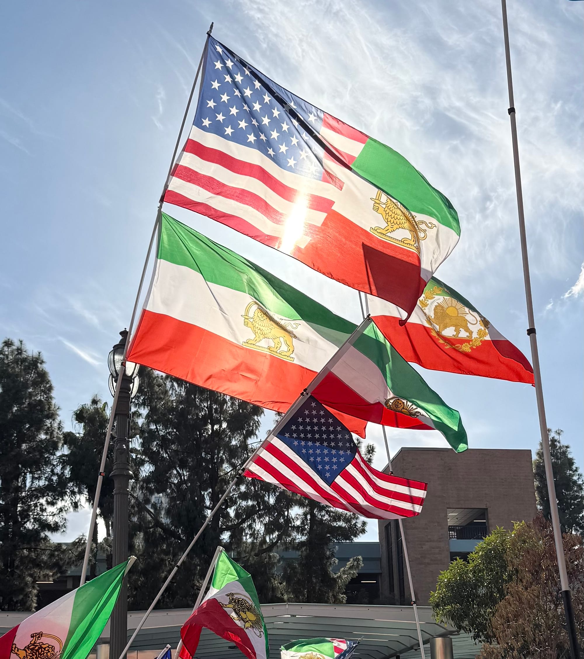 Real Iranian Protests in Los Angeles 2026 against the regime.