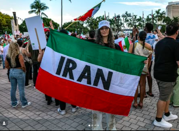 Real Iranian Protests in Los Angeles 2026 against the regime.