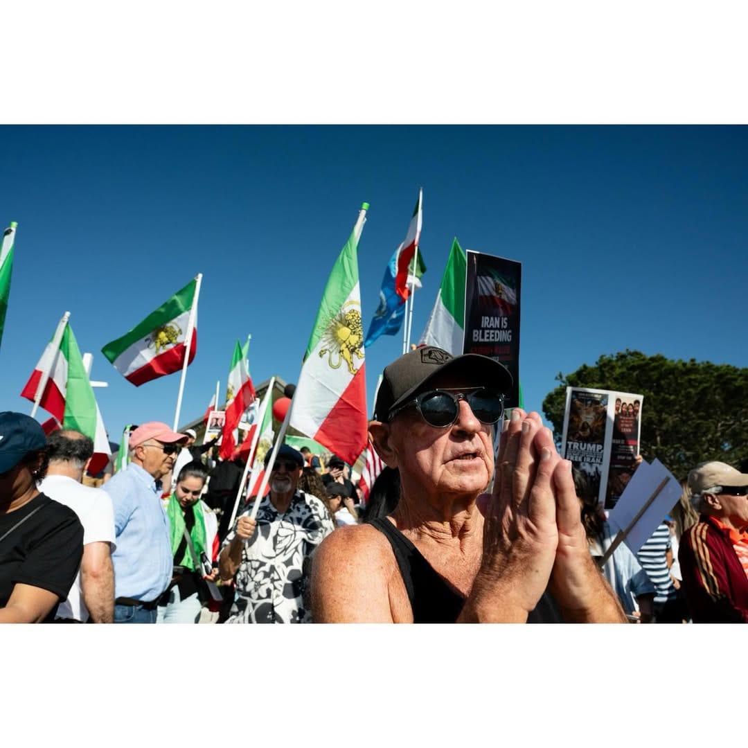 Real Iranian Protests in Los Angeles 2026 against the regime.