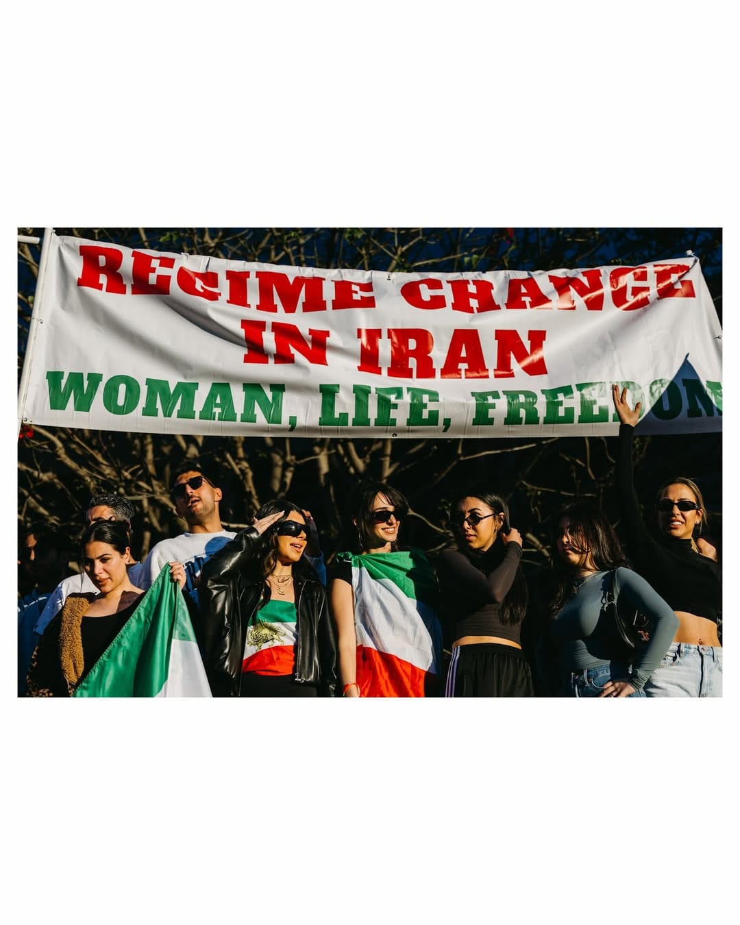 Real Iranian Protests in Los Angeles 2026 against the regime.