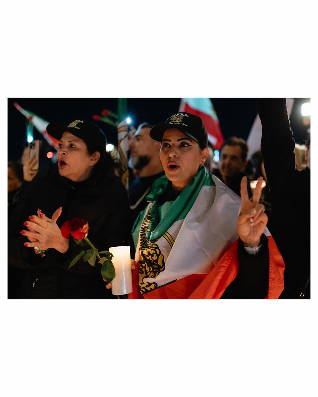 Real Iranian Protests in Los Angeles 2026 against the regime.