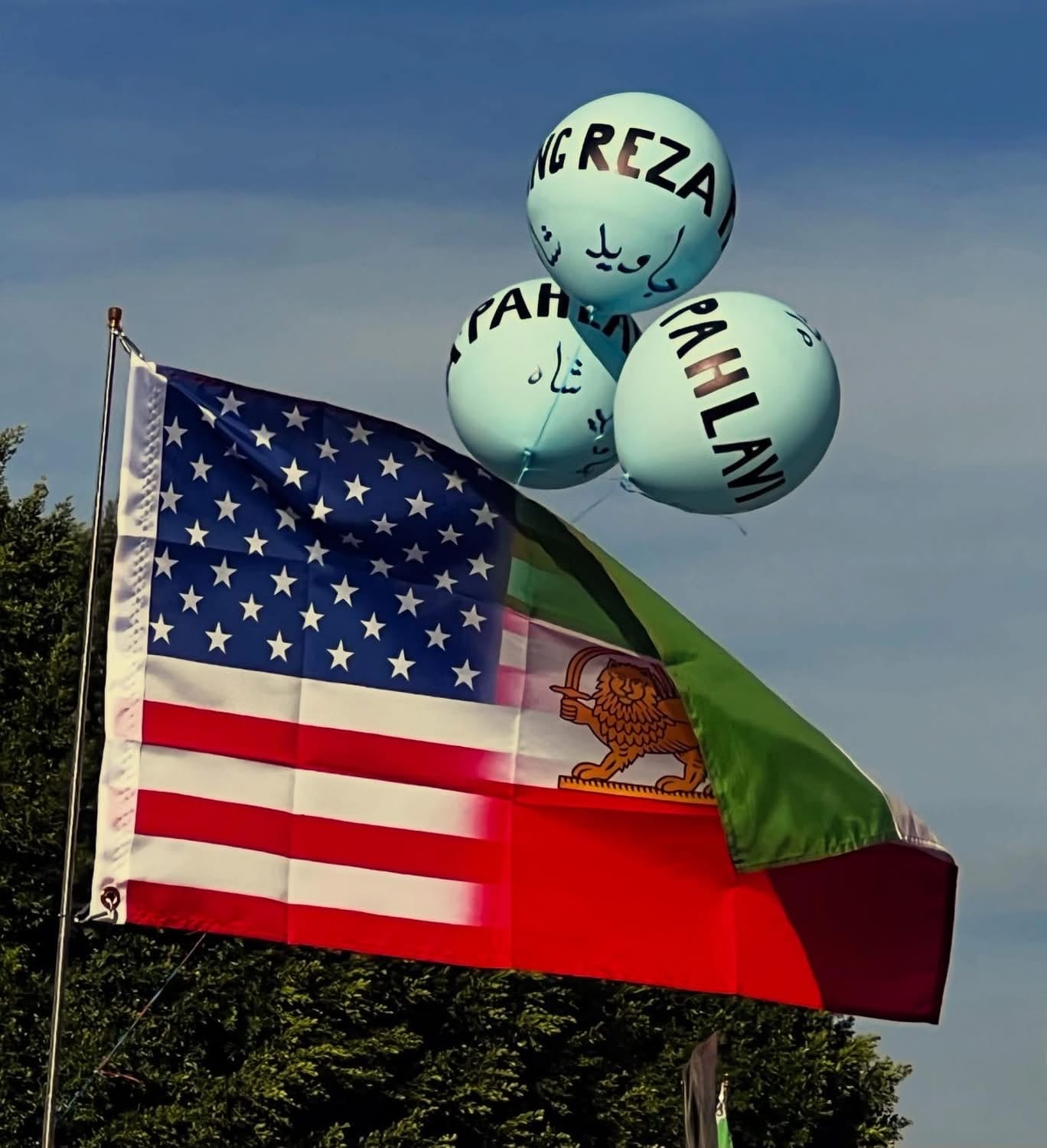 Real Iranian Protests in Los Angeles 2026 against the regime.