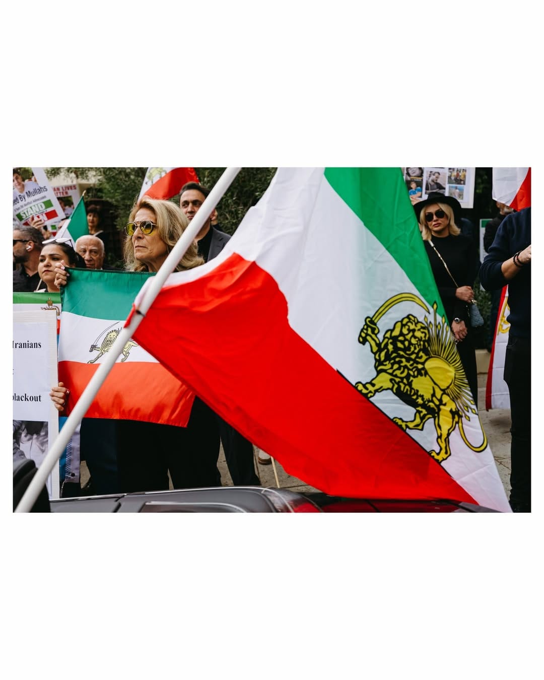 Real Iranian Protests in Los Angeles 2026 against the regime.