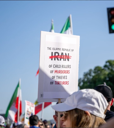 Real Iranian Protests in Los Angeles 2026 against the regime.
