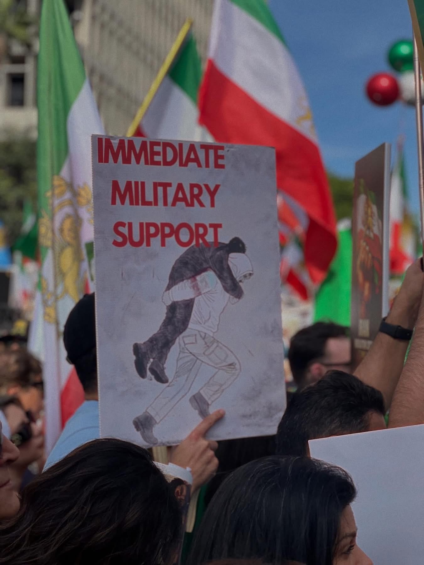Real Iranian Protests in Los Angeles 2026 against the regime.