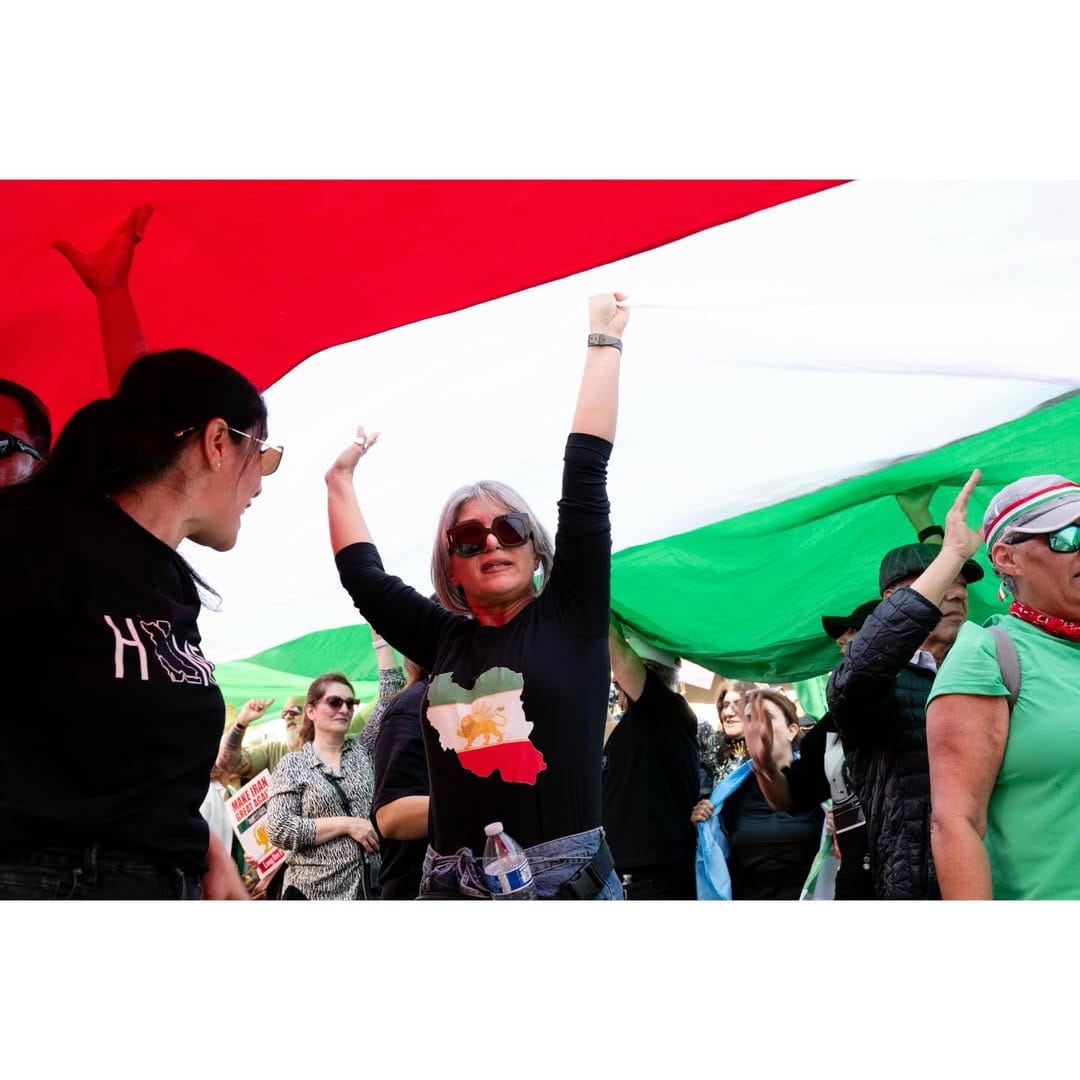 Real Iranian Protests in Los Angeles 2026 against the regime.
