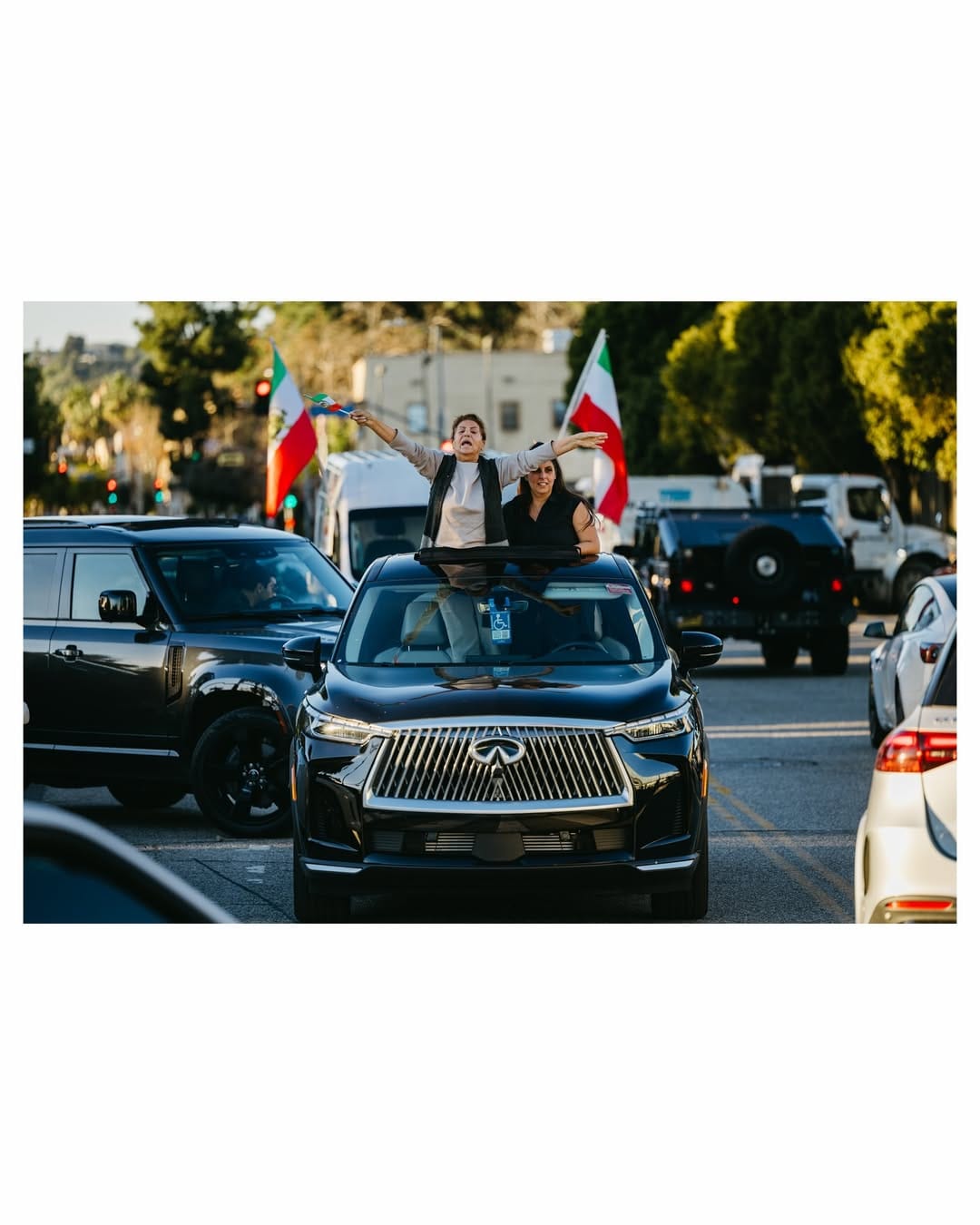Real Iranian Protests in Los Angeles 2026 against the regime.