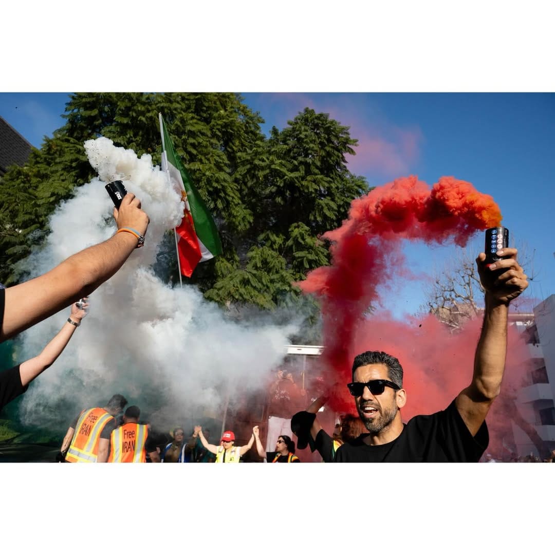 Real Iranian Protests in Los Angeles 2026 against the regime.