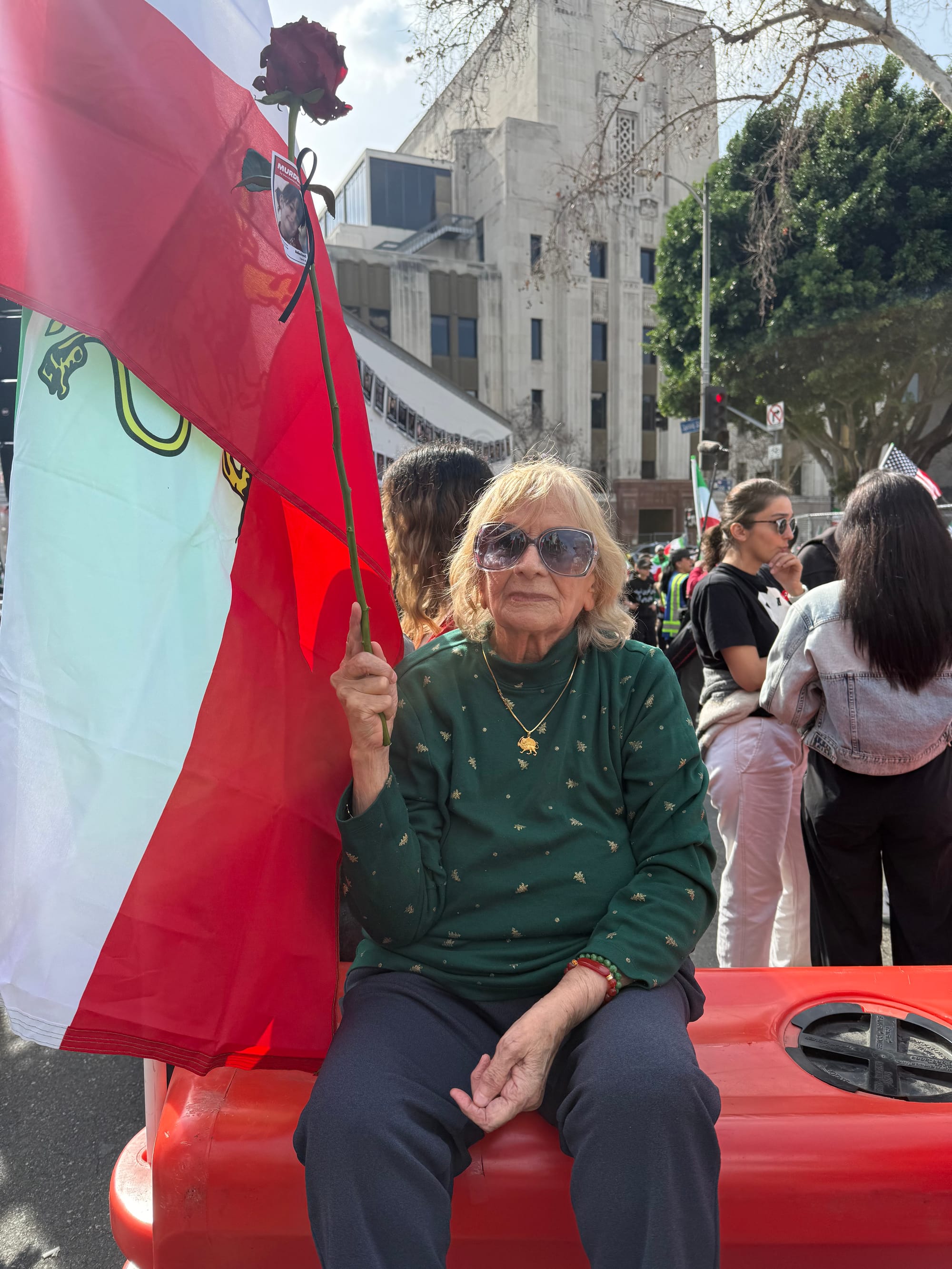 Real Iranian Protests in Los Angeles 2026 against the regime.